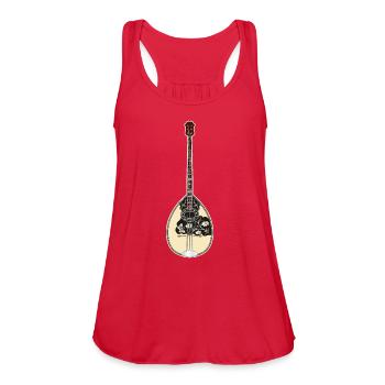 Bouzouki Active - Women's Flowy Tank Top by Bella - red - Front - Julia (174cm)