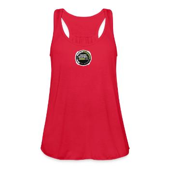 Loading Greatness Gauge - Women's Flowy Tank Top by Bella - red - Front - Julia (174cm)
