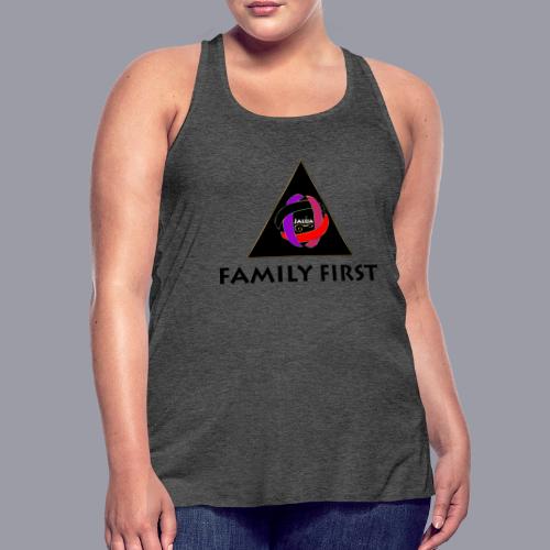 JALEJA FAMILY FIRST (BLACK PRINT) - Women's Flowy Tank Top by Bella