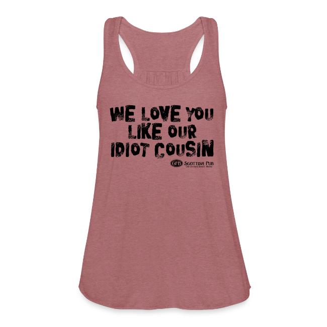 Idiot Cousin, black text