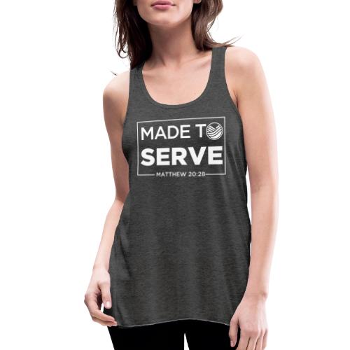 Made to Serve Matthew 20:28 in white - Women's Flowy Tank Top by Bella