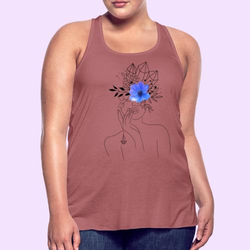 Third Eye Flower Goddess - Crystal Design - Women's Flowy Tank Top by Bella