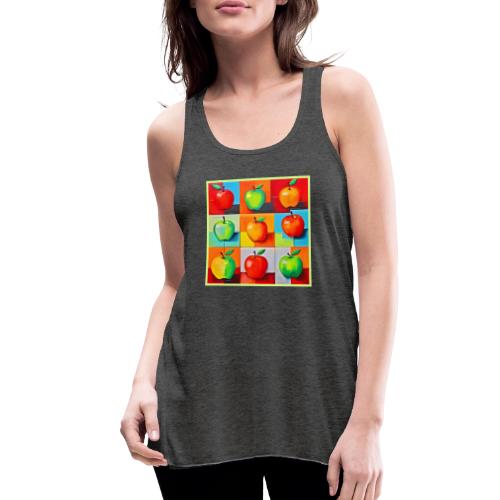 Colorful Apple Grid - Women's Flowy Tank Top by Bella