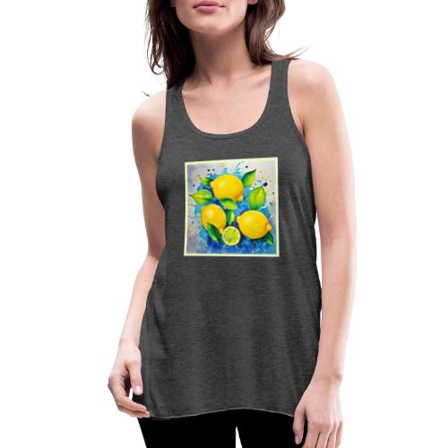 Lemons Splash of Color - Women's Flowy Tank Top by Bella