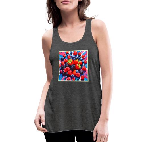 Berrylicious Burst Delight - Women's Flowy Tank Top by Bella