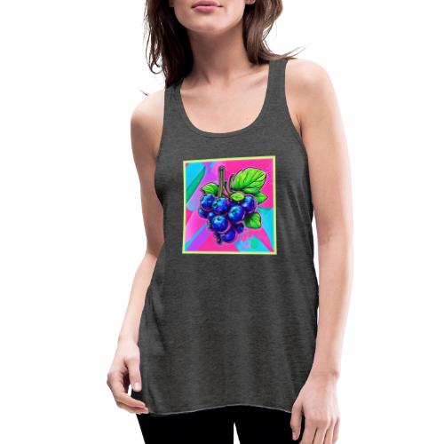 Vibrant Blueberry Artwork - Women's Flowy Tank Top by Bella