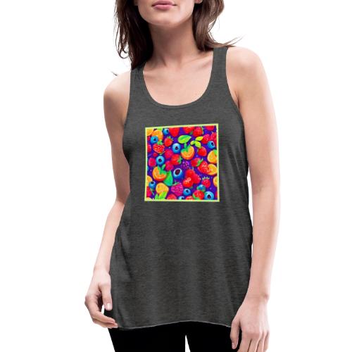 Citrus & Berries Burst - Women's Flowy Tank Top by Bella