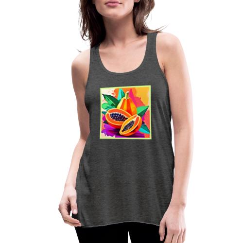 Sliced Papaya Pop Art - Women's Flowy Tank Top by Bella