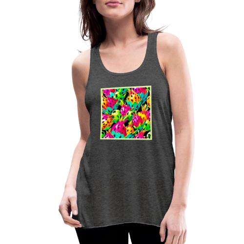 Dragon Fruit Vivid Pattern - Women's Flowy Tank Top by Bella