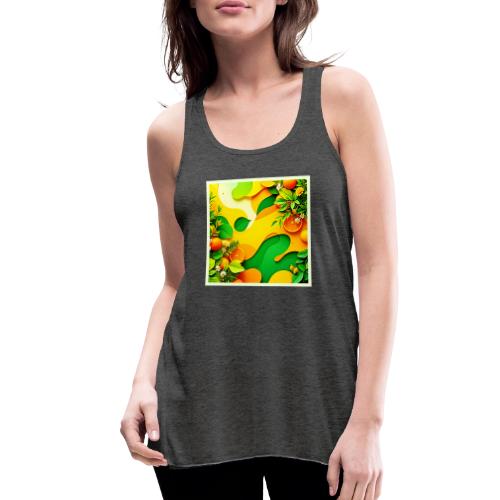 Fresh Citrus Summer Vibes Art - Women's Flowy Tank Top by Bella