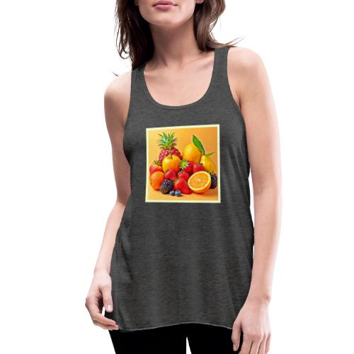 Fresh Bounty: Vibrant Fruit Harvest Art - Women's Flowy Tank Top by Bella