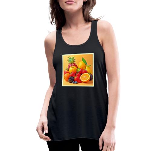 Fresh Bounty: Vibrant Fruit Harvest Art - Women's Flowy Tank Top by Bella