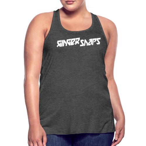 Ginger Snap5 logo (one line white) - Women's Flowy Tank Top by Bella