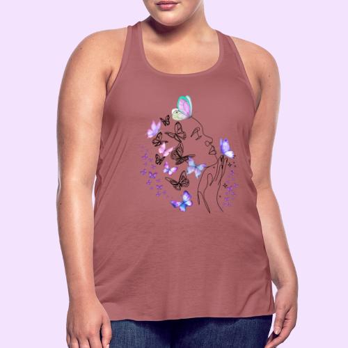 Dreamy Butterfly Goddess - Fairytale Design - Women's Flowy Tank Top by Bella