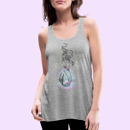 Mermaid Ocean Goddess In Shell - Fairytale Design - Women's Flowy Tank Top by Bella