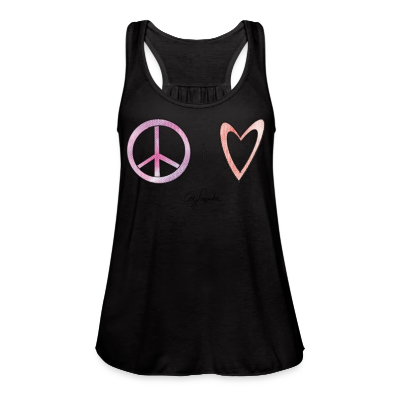 Peace and Love | Signature Collection - Women's Flowy Tank Top by Bella