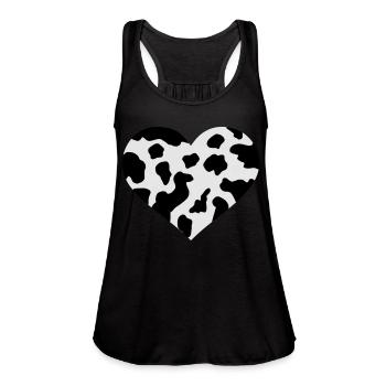 Cow - Women's Flowy Tank Top by Bella - navy - Front - Julia (174cm)