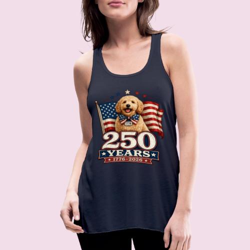 America 250 Dog Mom Goldendoodle - Women's Flowy Tank Top by Bella