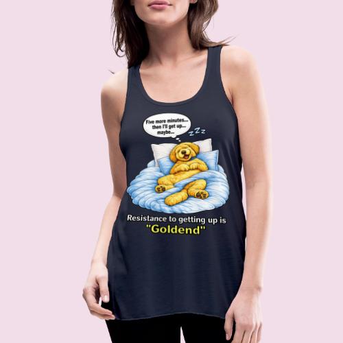 Funny Goldendoodle Sleeping design. - Women's Flowy Tank Top by Bella