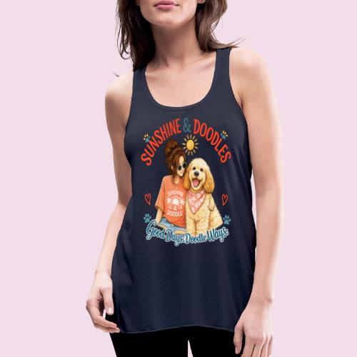 Sunshine & Doodles – Good Days, Doodle Ways - Women's Flowy Tank Top by Bella