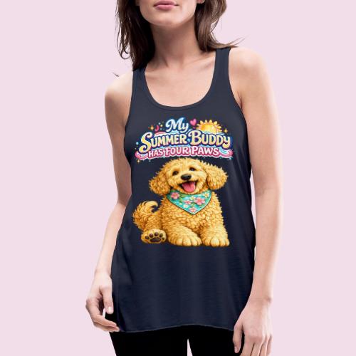 My Summer Buddy Has Four Paws - Women's Flowy Tank Top by Bella