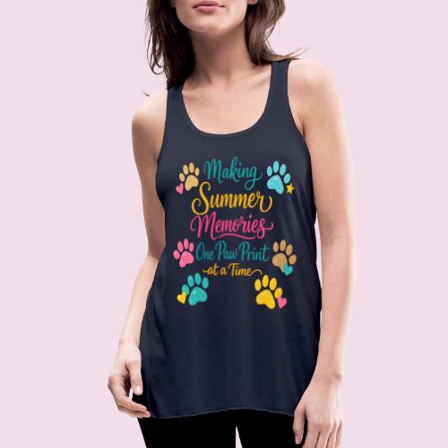 Making Summer Memories One Paw Print at a Time - Women's Flowy Tank Top by Bella