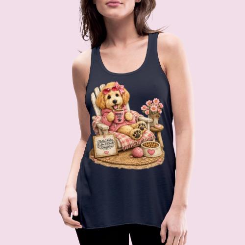 Just Enjoying Life Doodle Dog - Women's Flowy Tank Top by Bella
