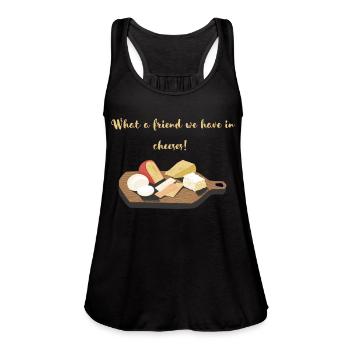 Cheeses - Women's Flowy Tank Top by Bella - navy - Front - Julia (174cm)