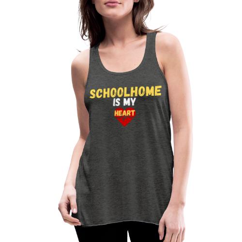 schoolhome Is My Heart | New T-shirt Design - Women's Flowy Tank Top by Bella