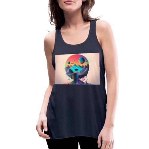 Full Moons Over Happy Mountains and Rainbow River - Women's Flowy Tank Top by Bella