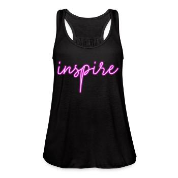 Inspire - Women's Flowy Tank Top by Bella - navy - Front - Julia (174cm)