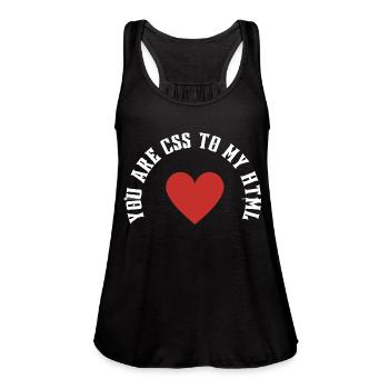 Coder Streetwear black T-shirt - Women's Flowy Tank Top by Bella -  - Front - Julia (174cm)