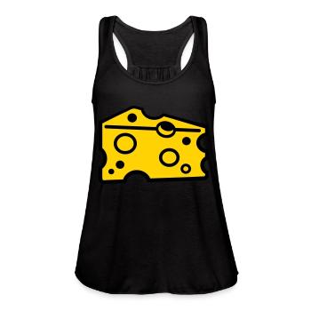 Cheese - Women's Flowy Tank Top by Bella - navy - Front - Julia (174cm)