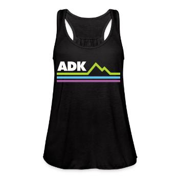 Adk Adirondac Moains Ny Stripes - Women's Flowy Tank Top by Bella -  - Front - Julia (174cm)