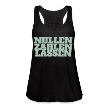 Counting Zeros - Women's Flowy Tank Top by Bella - navy - Front - Julia (174cm)