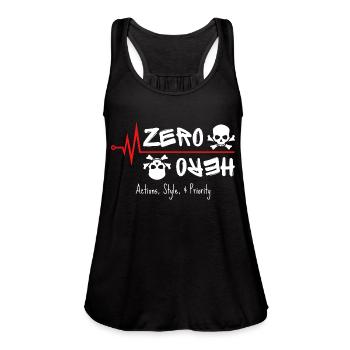 Zero Hero - Women's Flowy Tank Top by Bella - navy - Front - Julia (174cm)