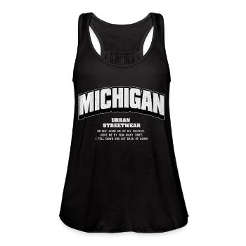 MICHIGAN STREETWEAR - Women's Flowy Tank Top by Bella -  - Front - Julia (174cm)