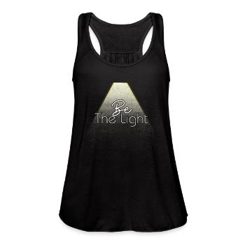 Be The Light - Women's Flowy Tank Top by Bella - navy - Front - Julia (174cm)