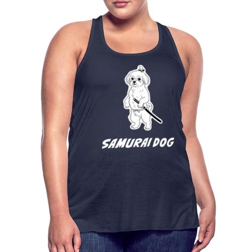 Samurai Maltese Katana Warrior Dog Tee - Women's Flowy Tank Top by Bella