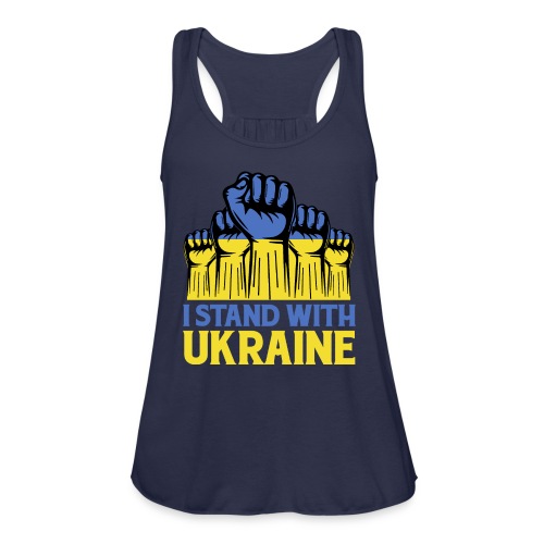 Stand with Ukraine Fists - Women's Flowy Tank Top by Bella
