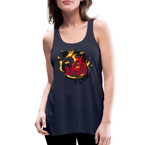 BAB Logo on FIRE! - Women's Flowy Tank Top by Bella