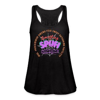 SPUFI in Mainframe Programming Shirt Design - Women's Flowy Tank Top by Bella -  - Front - Julia (174cm)