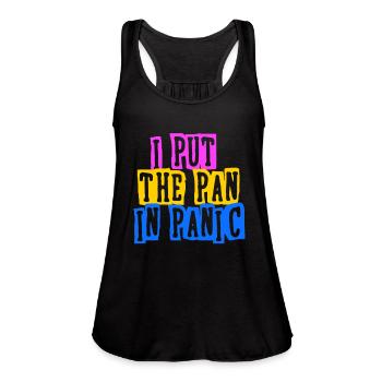 I Put The Pan In Panic - Women's Flowy Tank Top by Bella -  - Front - Julia (174cm)