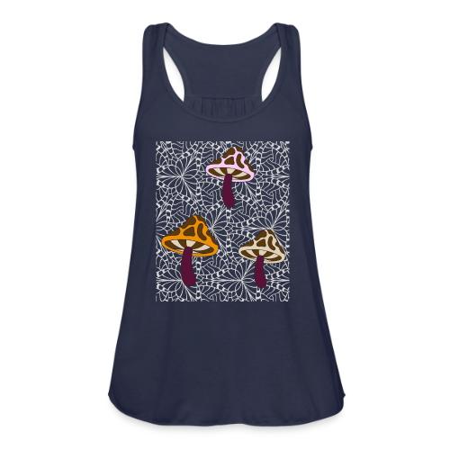 Fall Season Mushroom Designs - Women's Flowy Tank Top by Bella