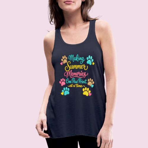 Making Summer Memories Faux Embroidery - Women's Flowy Tank Top by Bella