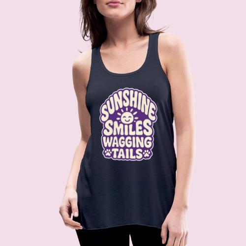 Sunshine Smiles Wagging Tails - Women's Flowy Tank Top by Bella