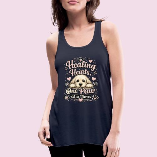 Healing Hearts, One Paw at a Time - Women's Flowy Tank Top by Bella