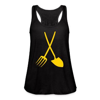 farmer - Women's Flowy Tank Top by Bella - navy - Front - Julia (174cm)