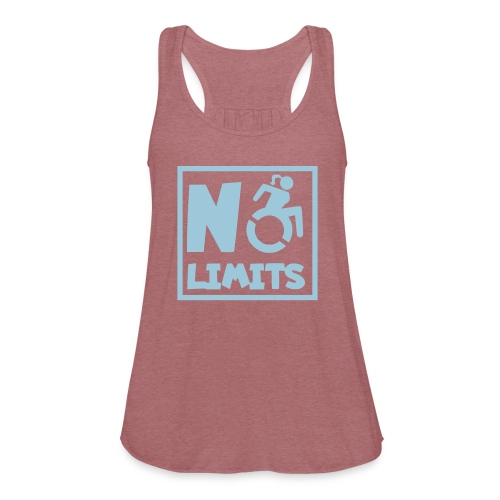 No limits for this female wheelchair user - Women's Flowy Tank Top by Bella