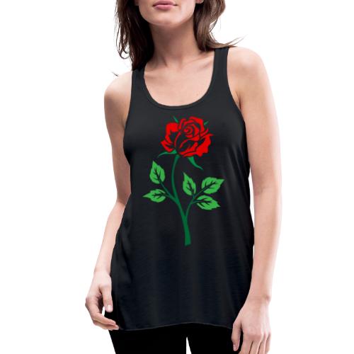Red Rose - Women's Flowy Tank Top by Bella